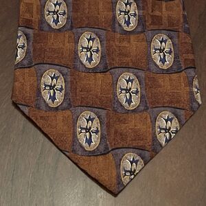 Vintage J.Z Richards Parisian Hand Made 100% Silk Made In USA Cross Print